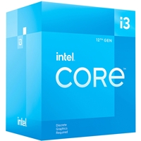 Intel Core i3 12100F 4 Core Processor 8 Threads, 3.3GHz up to 4.3Ghz Turbo, Alder Lake Socket LGA 1700, 12MB Cache, 60W, Maximum Turbo Power 89W, Cooler, No Graphics