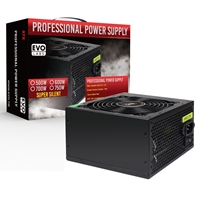 EVO LABS BR500-12BL 500W PSU, 120mm Black Silent Fan with Improved Ventilation, Non Modular, Stable &amp; Reliable, Retail Packaged