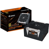 GIGABYTE AORUS P750W 750W PSU, 135mm Smart 2 Ball Bearing Fan, 80 PLUS Gold, Fully Modular, UK Plug, High-Quality Japanese Capacitors, Powerful Single +12V Rail