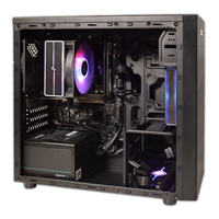 RGB Micro Tower - AMD Ryzen 3 4300G Quad Core 8 Thread 3.80GHz (4.00GHz Boost), 16GB DDR4 RAM, 1TB NVMe M.2, WiFi 6 + BT, 120mm RGB Air Cooler - Pre-Built PC