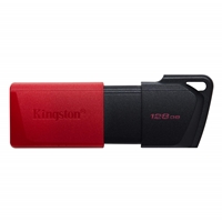 Kingston DataTraveler ExodiaM DTXM/128GB USB Flash Drive, 128GB, USB 3.2, Red / Black, Moving Cap Design