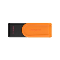 Kingston DataTraveler Exodia S DTXS/256GB USB Flash Drive, 256GB, USB 3.2, Black/Orange, Swivel Cap Design