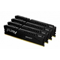 Kingston FURY Beast KF556C40BBK4-128 128GB (4x 32GB) DIMM System Memory, 5600MHz, DDR5, CL40, Black, Intel XMP