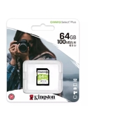 Kingston Canvas Select Plus V10 64GB SD Class 10 UHS-I U3 Flash Card