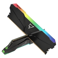 Netac Shadow RGB NTSRD4P32DP-16E 16GB DIMM Gaming System Memory, DDR4, 3200MHz, 2 x 8GB, Black Heatsink,  288 Pin, 1.35v, CL16-20-20-40