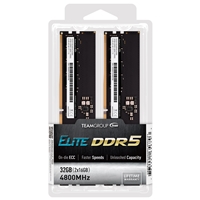 Team Elite TED532G4800C40DC01 32GB DIMM System Memory, DDR5, 4800MHz, 2 x 16GB, 288 Pin, 1.1v, CL40-40-40-77