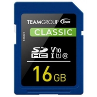 Team TSDHC16GIV1001 Classic Flash Memory Card, 16GB, SDHC, UHS U1, Retail Packed