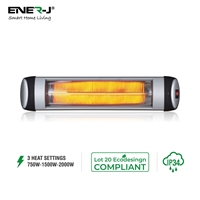 ENER-J Wall Mounted Patio Heater, 2000W, Quartz Tube