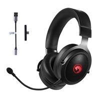 Marvo Scorpion HG9088W 2.4G and BT 5.0 Wireless Gaming Headphones, Surround Sound, 7 Colour Lighting - PC, Android, MAC OS, iOS, PS4, PS5 and Switch Compatible, 50mm Audio Drivers, Omnidirectional Removable Mic