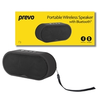 Prevo F3 Portable Wireless TWS Rechargeable Speaker with Bluetooth, SD card compatibility up to 32GB, FM Radio, Hands-Free Calling, 5W, Black