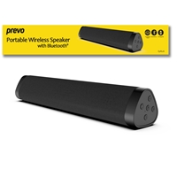 Prevo F3 PLUS Media Wireless TWS Rechargeable Speaker with Bluetooth, SD card compatibility up to 32GB, FM Radio, Hands-Free Calling, Black