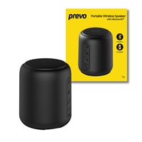 Prevo F9 Portable Wireless TWS Rechargeable Speaker with Bluetooth, SD card compatibility up to 32GB, Hands-Free Calling, 5W, Black