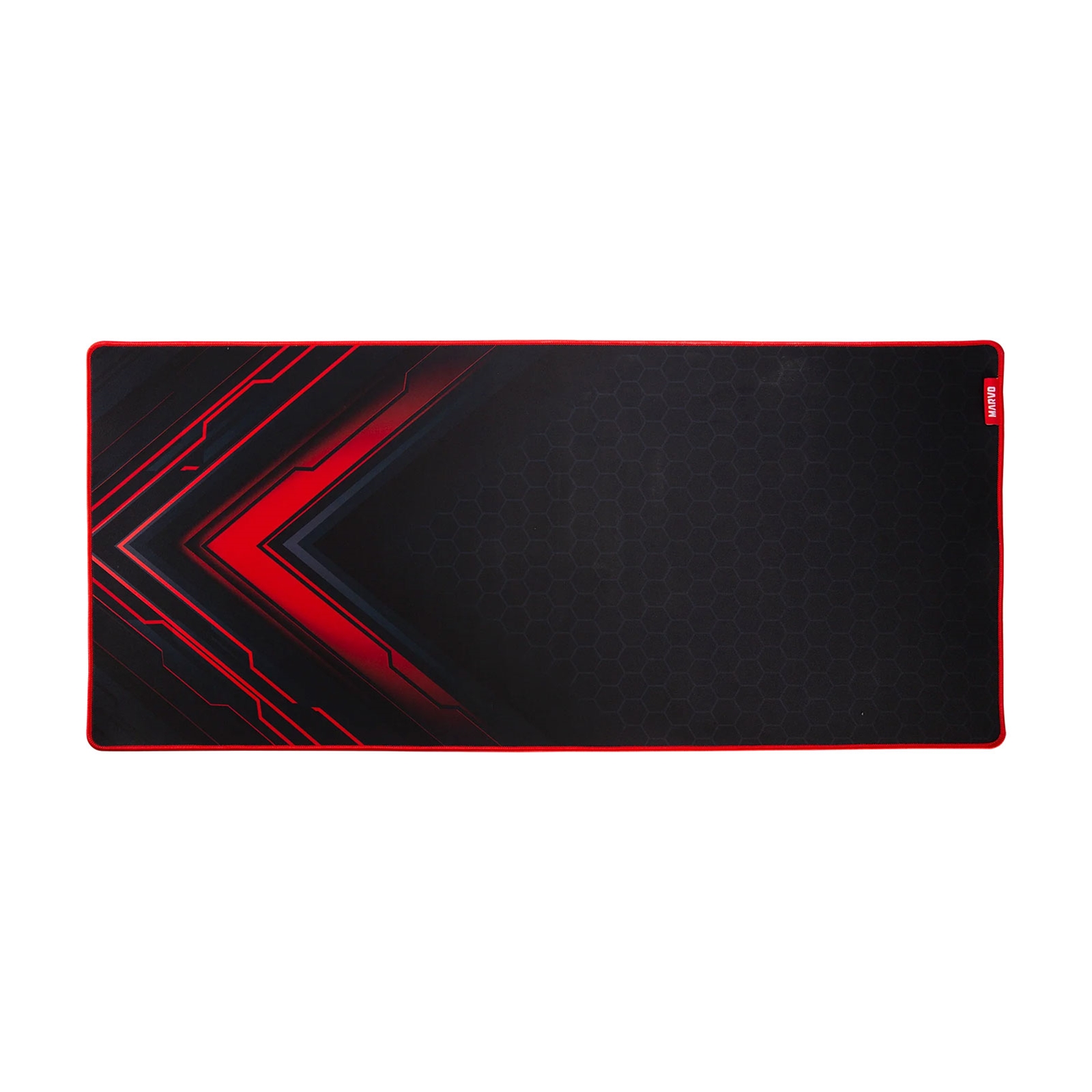 (image for) Marvo G48 Gaming Mouse Pad, X-Large 900x400x3mm, Soft Microfiber Surface for speed and control with Non-Slip Rubber Base and Stitched Edges, Black and Red