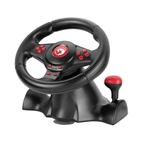 MARVO Scorpion GT-903 7-in-1 Multi-Platform Gaming Racing Wheel with Pedals for PS3/ PS4/ Xbox One/ Xbox 360/ Switch/ Android/ PC, USB Connection, Programmable, 180-Degree Rotation and Dual Vibration
