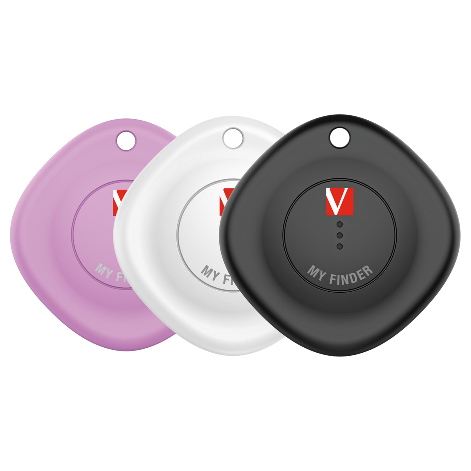 (image for) Verbatim (32132) MYF-03 My Finder Bluetooth Item Finder 3 Pack Black /White / Purple