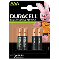 Duracell Rechargable Pack Of 4 Aaa 750mah Rechargeable Batteries Durhr03b4-750sc - Tgt01