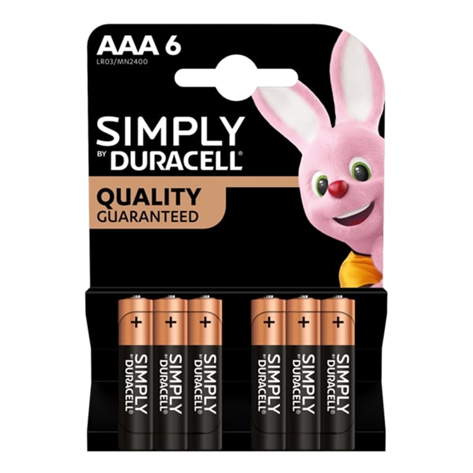 (image for) Duracell Simply Alkaline Pack of 6 AAA Batteries