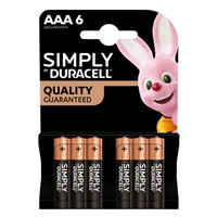 Duracell Simply Alkaline Pack Of 6 Aaa Batteries Mn2400b6simply - Tgt01