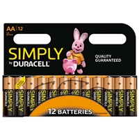 Duracell Simply Alkaline Pack Of 12 Aa Batteries Mn1500b12simply - Tgt01