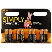 Duracell Simply Alkaline Pack Of 8 Aa Batteries Mn1500b8simply - Tgt01