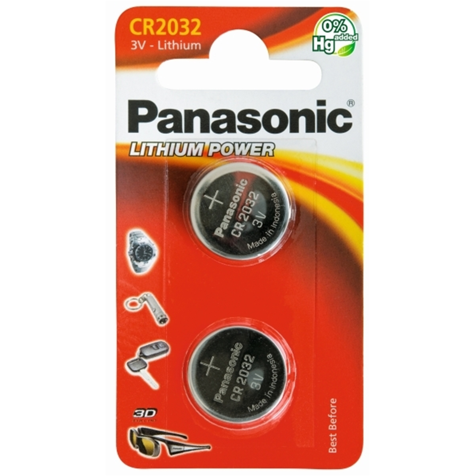 (image for) Panasonic Lithium Pack of 2 Coin Cell CR2032 Batteries