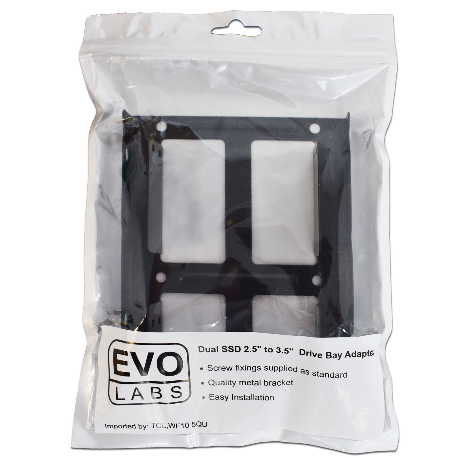 (image for) Evo Labs 2.5 INCH to 3.5 INCH Double Internal Drive Bay Adapter, Dual Metal, for 2.5 INCH SSD/HDD