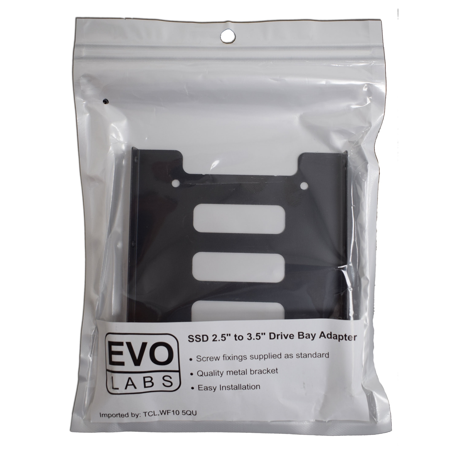 (image for) Evo Labs 2.5 INCH to 3.5 INCH Single Internal Drive Bay Adapter, Metal, for 2.5 INCH SSD/HDD