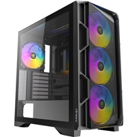 Antec Ax1000 Argb Mid-tower Gaming Pc Case, Full Mesh Front, Tempered Glass, Steel/plastic,  4 X 120mm Argb Fans, E-atx, Atx/micro-atx/itx Compatible 0-761345-10240-7 - Tgt01
