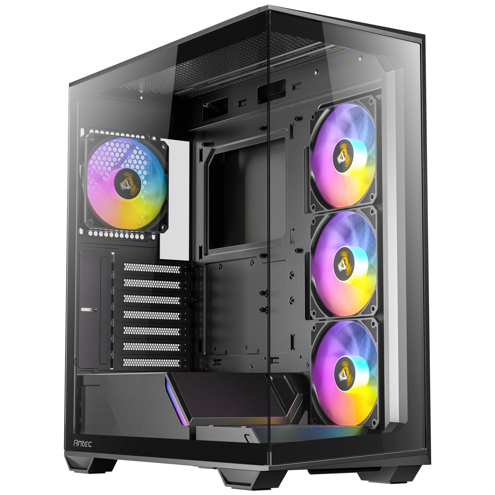 (image for) ANTEC Constellation C3 Black ARGB Case, 270' Full-View Tempered Glass, Dual Chamber, Tool-Free Design, 4 x ARGB PWM Fns With Built-In Fan Controller, ATX, Micro-ATX, ITX
