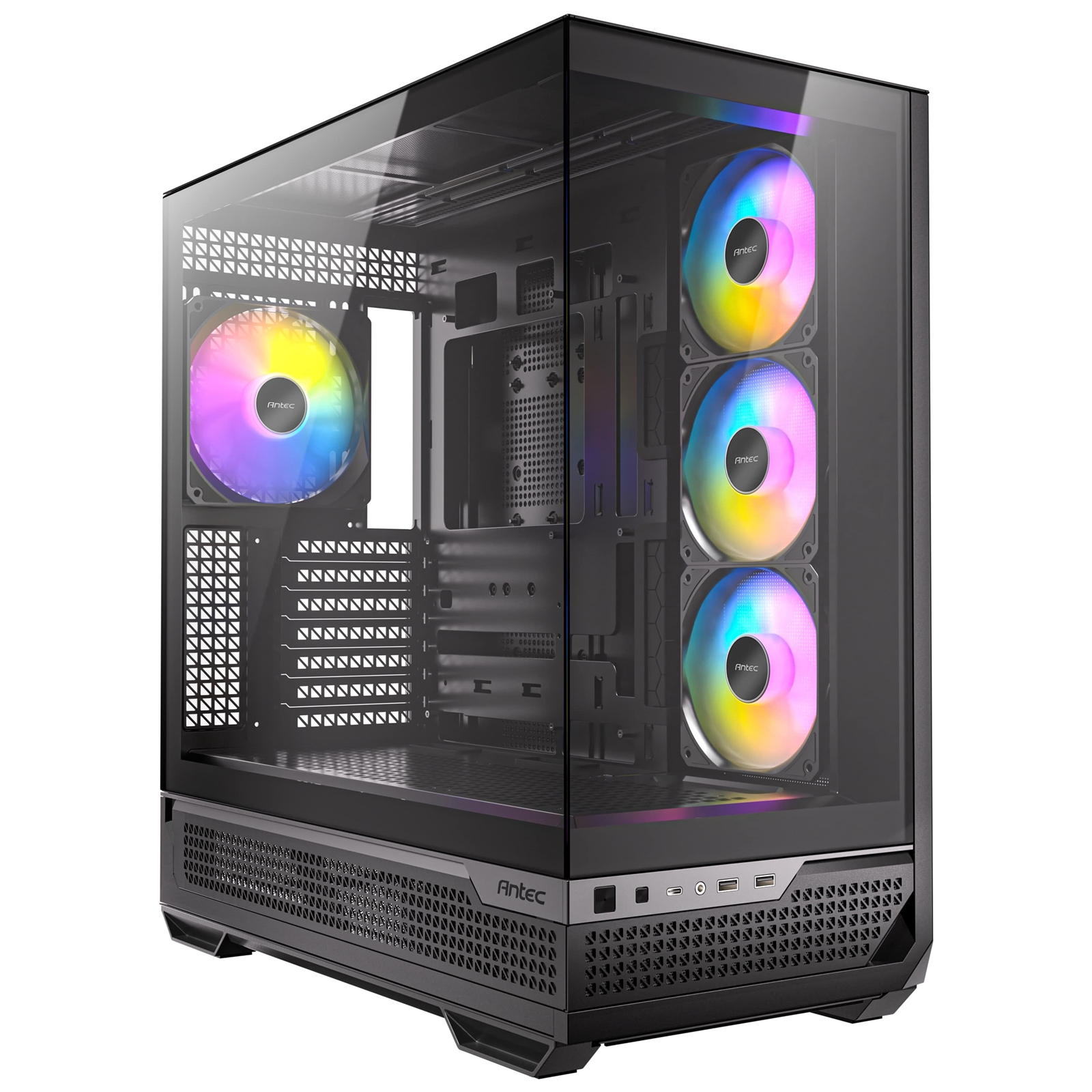 (image for) Antec C7 ARGB Mid Tower Tempered Glass PC Gaming Case - Black, 3x 120mm & 1x 140mm ARGB Fans, USB 3.2 Gen2, EATX/ATX/mATX/mITX Support