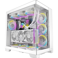 Antec C8 Case, Gaming, White, Mid Tower, 2 X Usb 3.0 / 1 X Usb Type-c, Seamless Left And Front Tempered Glass Side Panel, E-atx, Atx, Micro Atx, Itx 0-761345-10021-2 - Tgt01