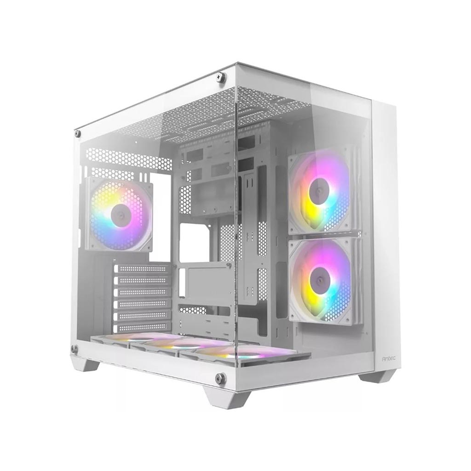 (image for) ANTEC CX800 Mid Tower Gaming Case, White, 270 Full-view tempered glass, 3 x 120mm ARGB reverse fans, 1x USB 2.0 / 1x USB 3.0, ATX, Micro ATX, ITX