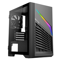 ANTEC DP31 Case, Gaming, Black, Mini Tower, 1 x USB 3.0 / 2 x USB 2.0, Tempered Glass Side Window Panels, Addressable RGB LED Lighting, Micro ATX, Mini-ITX
