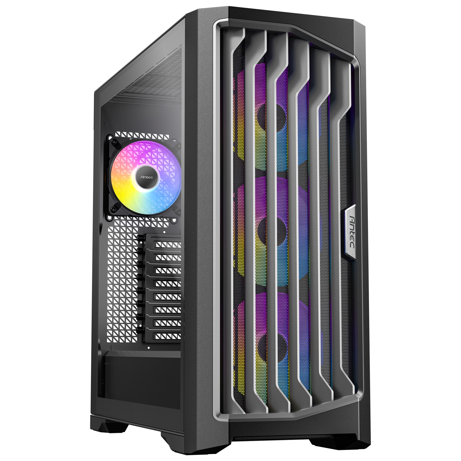 (image for) Antec Performance 1 FT ARGB Full Tower Tempered Glass PC Gaming Case - High-Airflow, E-ATX Compatible, with RGB Fans | 3 x 140mm ARGB Fans, Tool-Free Access, Dual 360mm Radiator Support, and Superior Cable Management