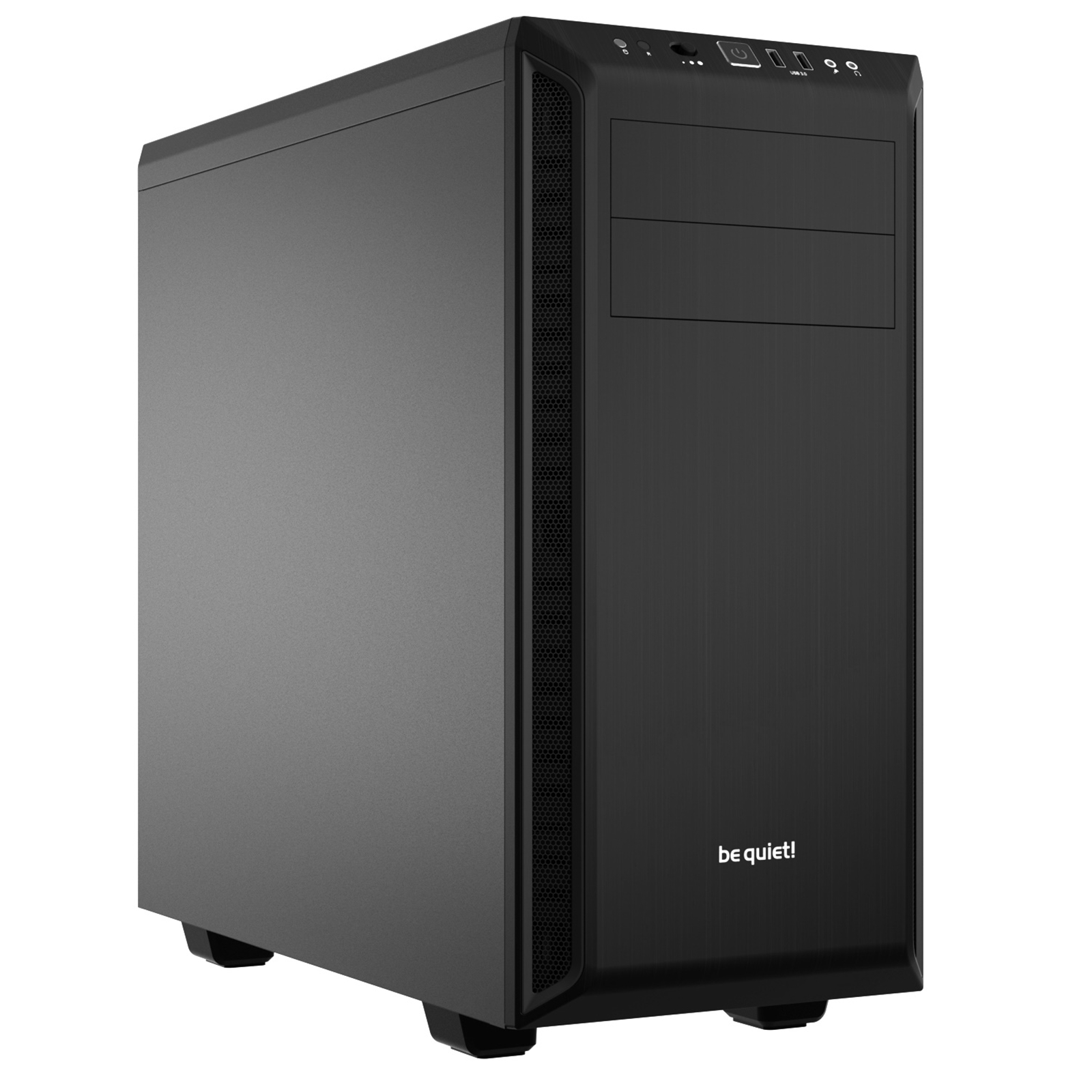 (image for) be quiet! Pure Base 600 Case, Black, MId Tower, 2 x USB 3.2 Gen 1 Type-A, 3 x Pure Wings 2 Black PWM Fans Included, Completely Sound Insulated with Dampening Materials, Adjustable Top Cover Vent