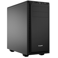 Be Quiet! Pure Base 600 Case, Black, Mid Tower, 2 X Usb 3.2 Gen 1 Type-a, 3 X Pure Wings 2 Black Pwm Fans Included, Completely Sound Insulated With Dampening Materials, Adjustable Top Cover Vent Bg021 - Tgt01