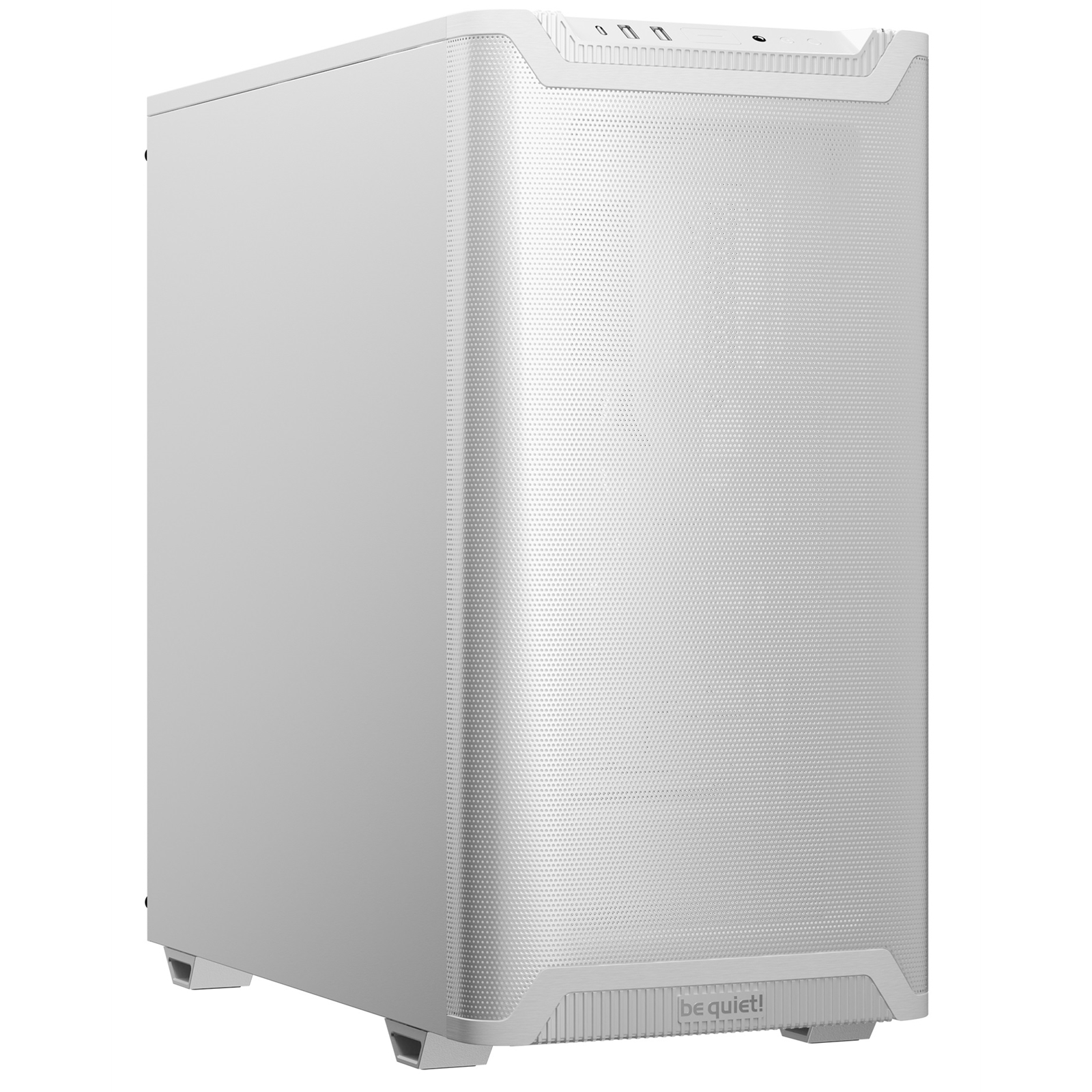 (image for) be quiet! Pure Base 501 Case, Airflow White, Mid Tower, 2 x USB Type-A, 1 x USB Type-C, 2 x Pure Wings 2 140mm Black PWM Fans Included, Sleek front panel and airflow top cover for a unified, classic design.