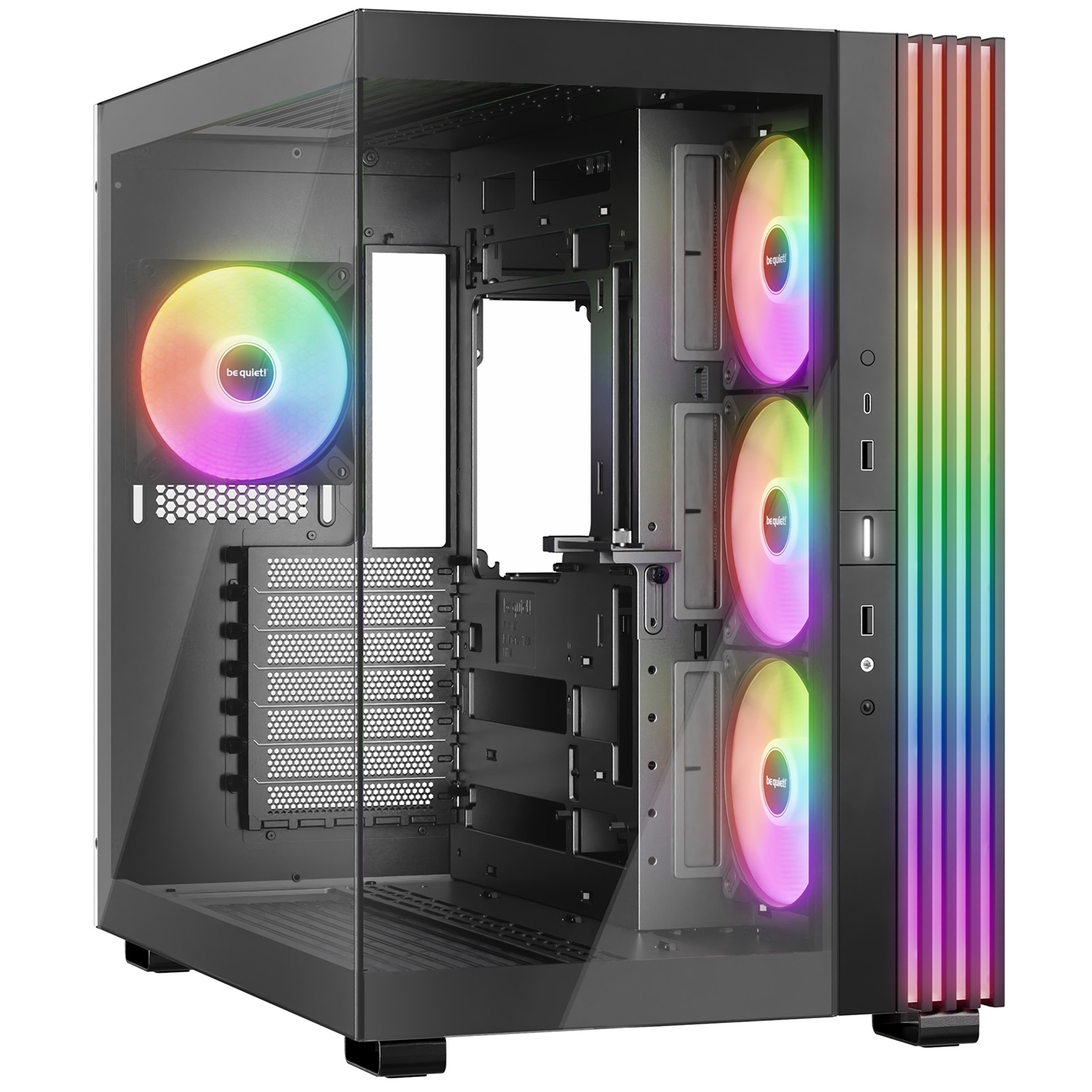(image for) be-quiet! Light Base 600 LX, Black, Midi-Tower ATX Case, Massive ARGB LED Strip, Full Windowed Design, 4x Light Wings LX 120mm PWM fans included