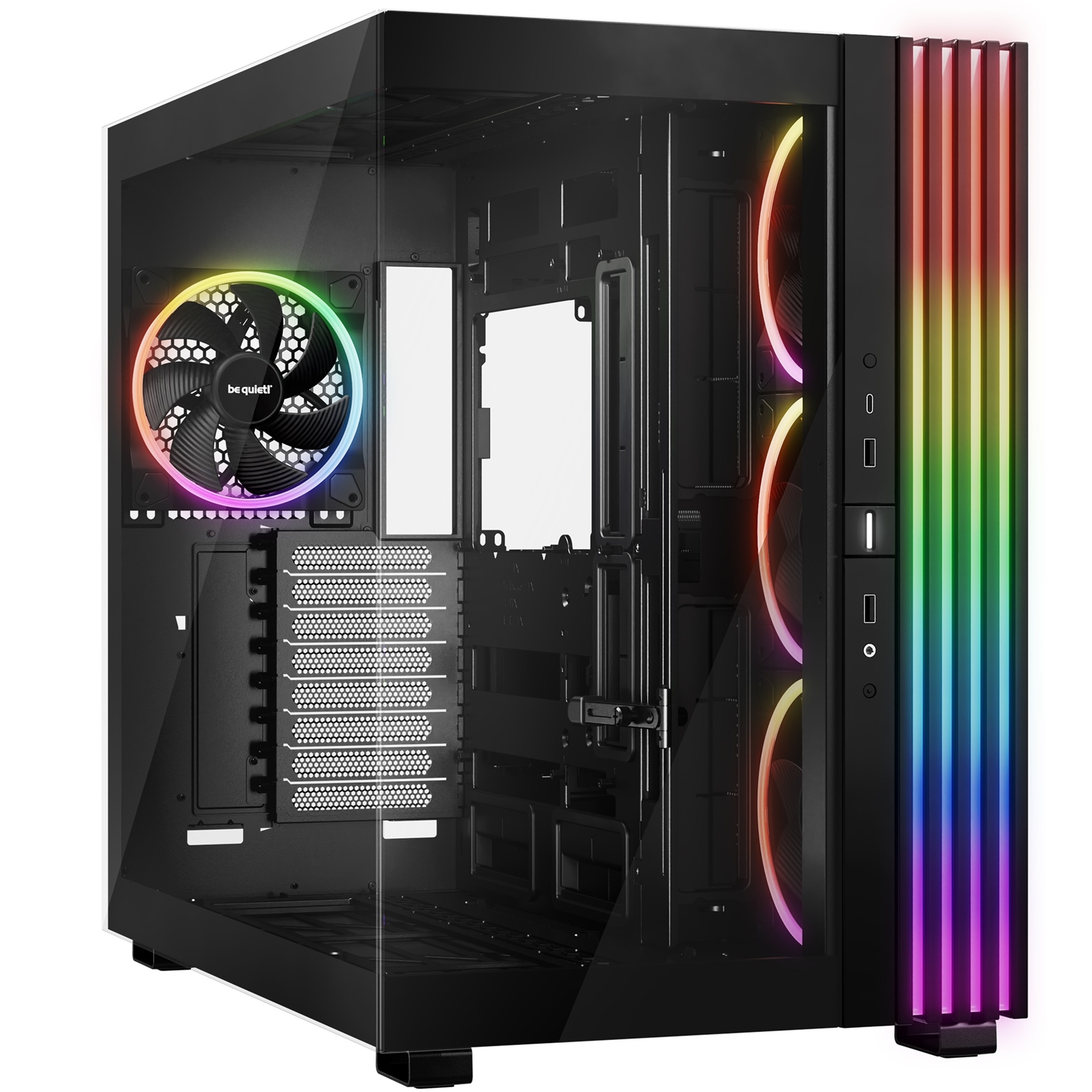 (image for) be-quiet! Light Base 900 FX, Black, Full Tower E-ATX Case, Massive ARGB LED Strip, Full Windowed Design, 4 Light Wings 140mm PWM fans included