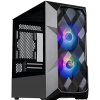 Cooler Master Td300 Mesh Case, Black, Mini Tower, 2 X Usb 3.2 Gen 1 Type-a, Tempered Glass Side Window Panel, Polygonal Finemesh Front Panel, Sickleflow Addressable Rgb Fans Included, Micro Atx, Mini-itx Td300-kgnn-s00 - Tgt01