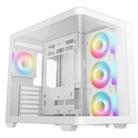 Deepcool Cg530u 4f Wh Case,white, Mid- Tower, 2x Usb 3.0, Tempered Glass Side Window Panel, Itx/micro Atx/atx R-cg530u-whaga4-g - Tgt01