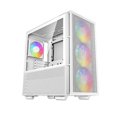 Deepcool Ch560 Wh Micro Atx Case With Tempered Glass Side Panel 1 X Usb 3.0 7 X