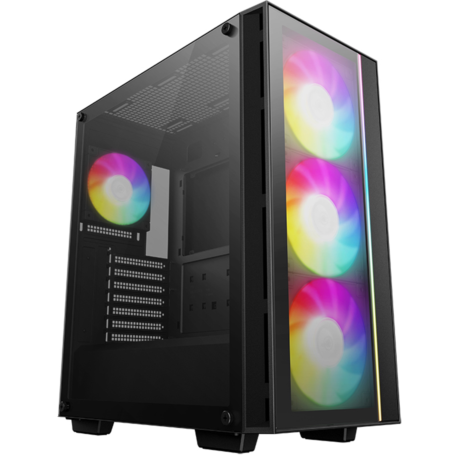 (image for) DeepCool MATREXX 55 V4 C Mid-Tower ATX Case, Type-C and USB 3.0, front ARGB fans and front LED strip, Tempered Glass Side Panel