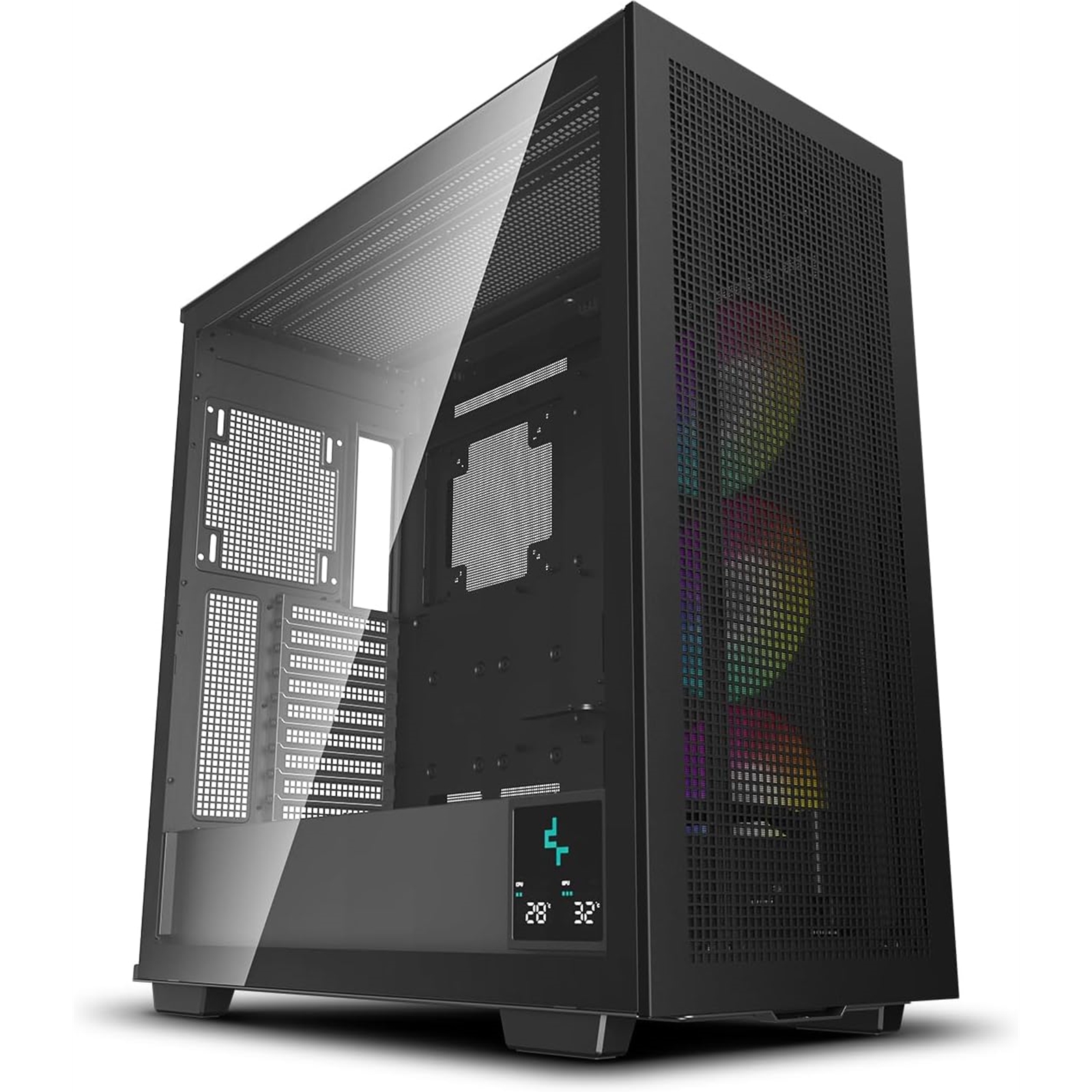 (image for) DeepCool Morpheus Case, Gaming, Black, Full Tower, 4 x USB 3.0 / 1 x USB Type-C, Tempered Glass Side Window Panel, 1x 420mm ARGB side fan, Mini-ITX / M-ATX / ATX / E-ATX