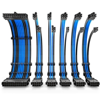 Antec Black/blue Psu Extension Cable Kit - 6 Pack (1x 24 Pin, 2x 4+4 Pin, 3x 6+2 Pin) 0-761345-77716-2 - Tgt01