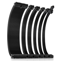 Antec Black Psu Extension Cable Kit With Black Connectors - 6 Pack (1x 24 Pin, 1x 4+4 Pin, 2x 8 Pin, 2x 6 Pin) 0-761345-77503-8 - Tgt01