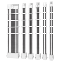 Antec White/grey Psu Extension Cable Kit - 6 Pack (1x 24 Pin, 1x 4+4 Pin, 2x 8 Pin, 2x 6 Pin) 0-761345-77677-6 - Tgt01