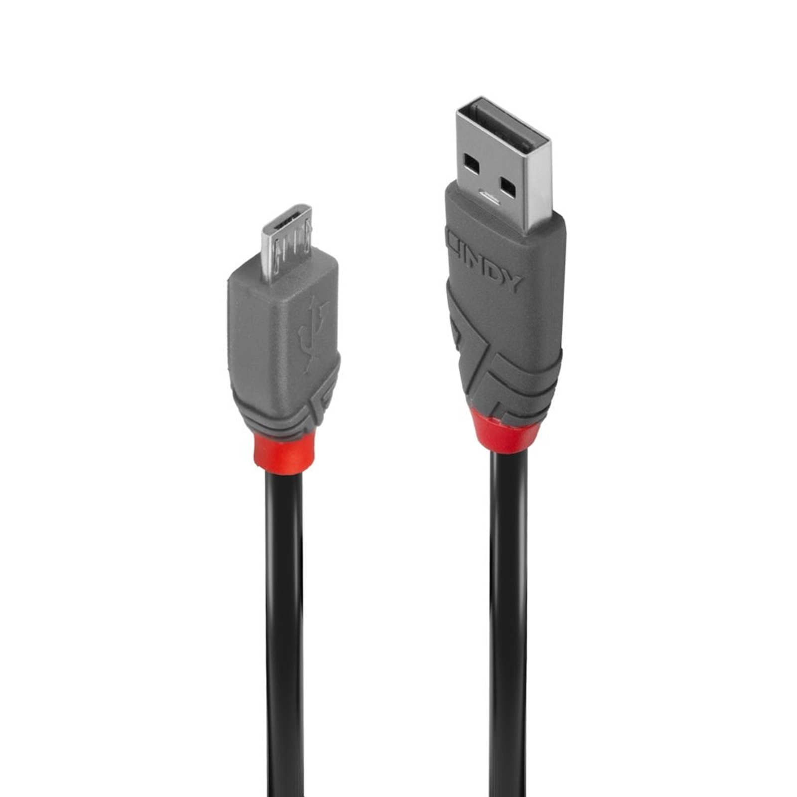 (image for) Lindy 36731 0.5m USB 2.0 Type A to Micro-B Cable, Anthra Line