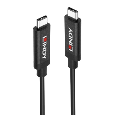 LINDY 43348 USB Type-C 3.2 Gen 2 Type C/C Active Cable, 3 m - Active Cable for Video Signals and Data Transfer up to 10 Gbps, Supports DisplayPort 1.4 High Resolution, UHD up to 8K 7680x4320@60Hz