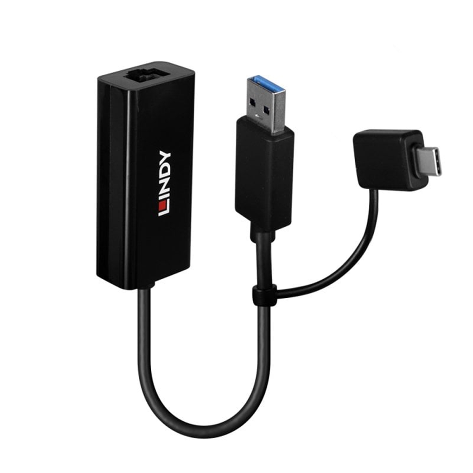 (image for) Lindy USB 3.2 Gen 1 Gigabit Ethernet Converter, Bus-Powered, No External Power Supply Required